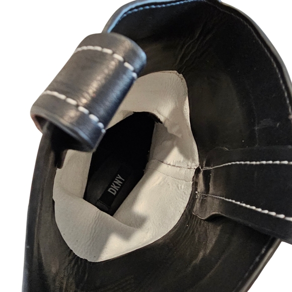 DKNY Women's Lukas Black and White Cowboy Boots - Picture 11 of 13